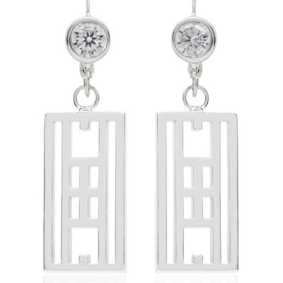 "Calling the lines" Tennis Court Leverback earrings - studio-margaret