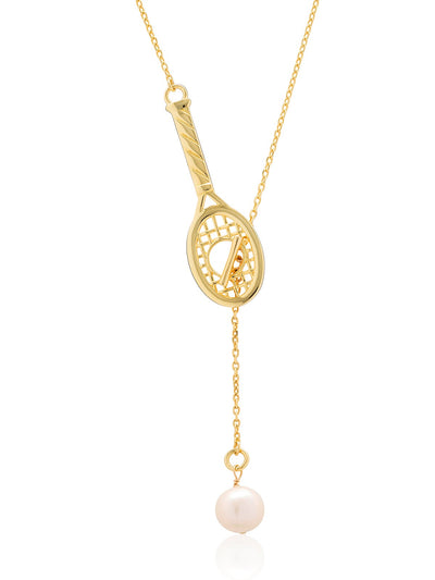 Love Racquet Lariat Necklace