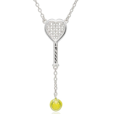Heart Racquet Y Necklace