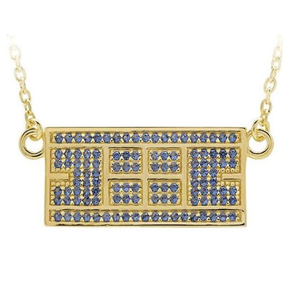 CZ Tennis Court Necklace Medium 14kt gp