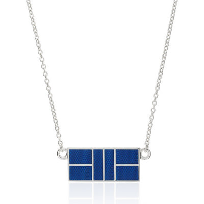 Enameled Pickleball Court Necklace - studio-margaret