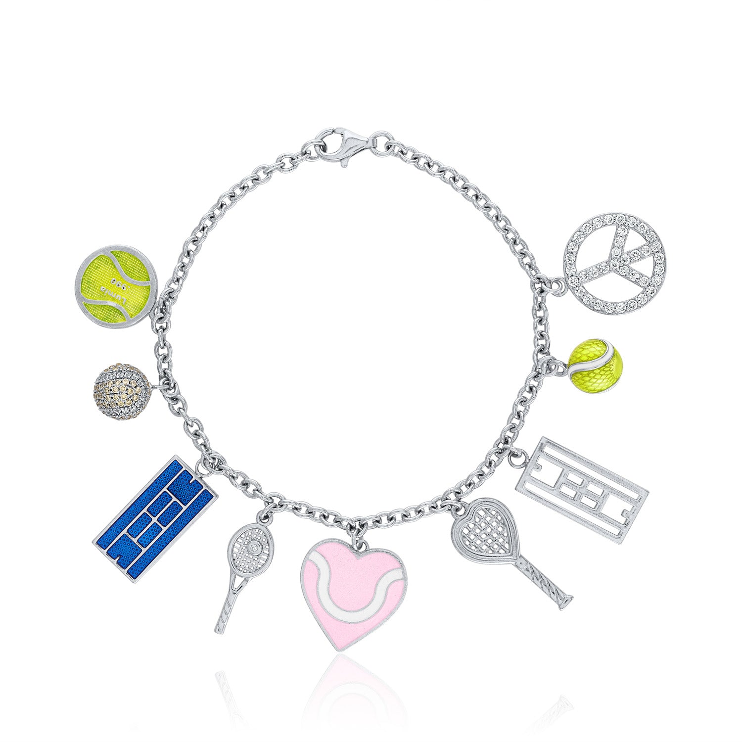 Tennis 10 Charm Bracelet