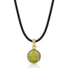 Enamel Tennis Ball with Cubic Zirconia Pendant