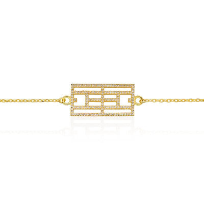CZ Calling the Lines Tennis Bracelet Medium