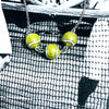 Enamel Three Tennis Ball Necklace