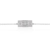 Tennis Court Curved Bracelet w/CZ, 9x18mm, Rhodium Plated - studio-margaret