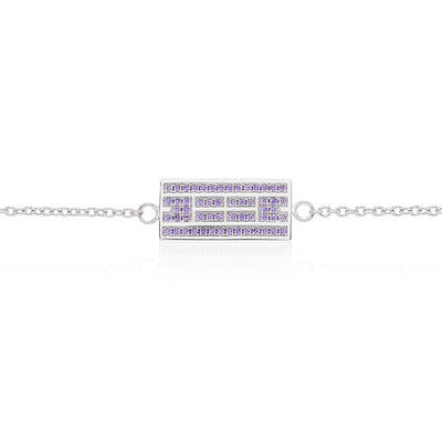 Tennis Court w/ CZ Bracelet, 9x18mm, Rhodium Plated (9 Colors) - studio-margaret