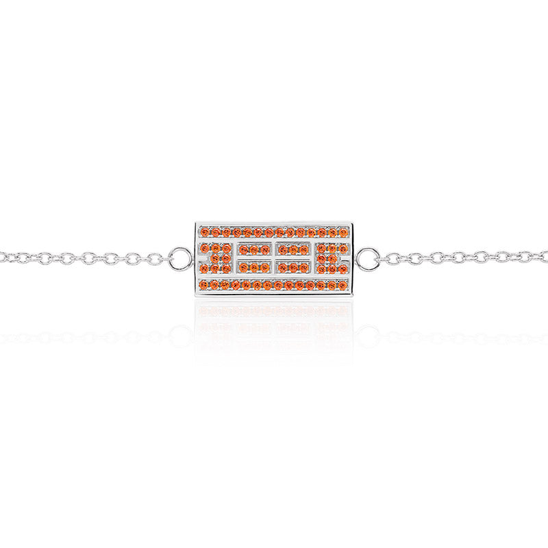 Tennis Court w/ CZ Bracelet, 9x18mm, Rhodium Plated (9 Colors) - studio-margaret