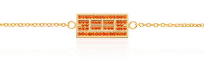 CZ Tennis Court Anklet Small