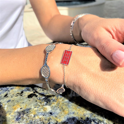 Enamel Tennis Court Bracelet