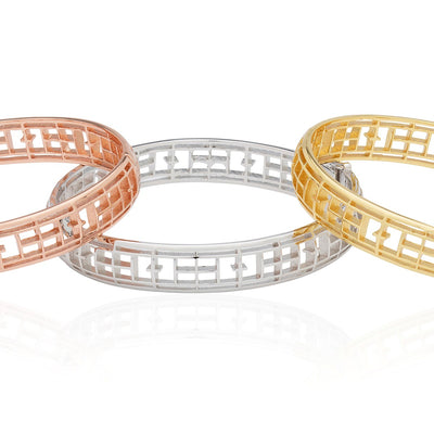 Calling the Lines Oval Bangle