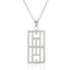 CZ Calling the Lines Tennis Pendant and Necklace