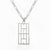 "Calling The Lines" Tennis Court Pendant 15x30mm, Figaro Chain - studio-margaret