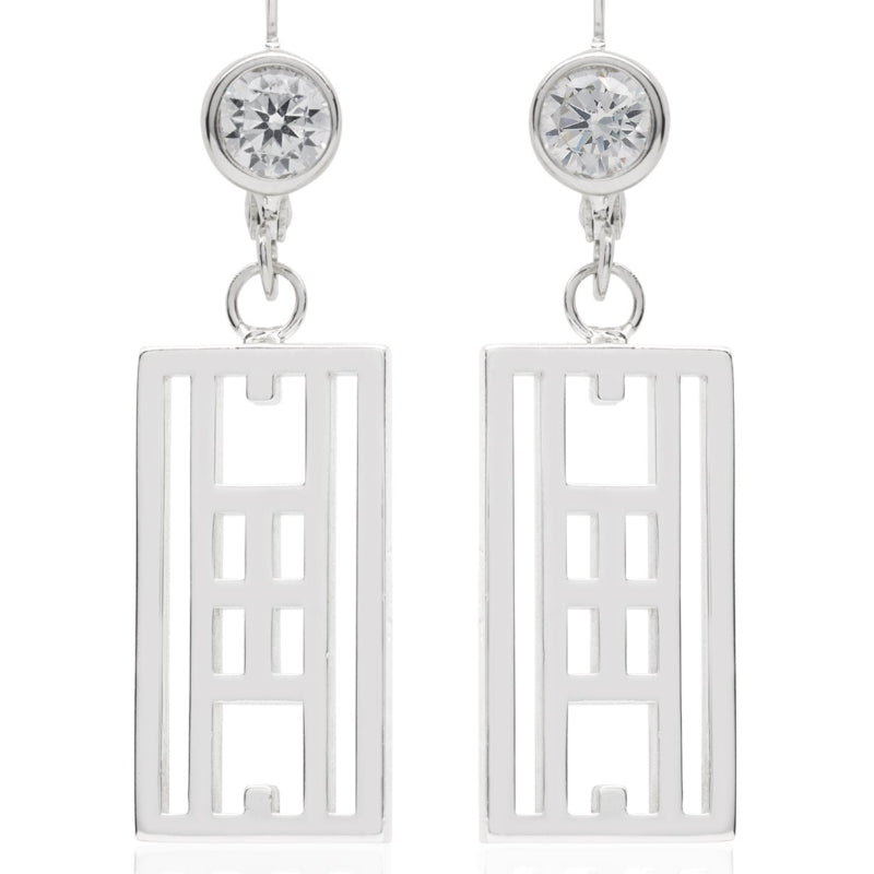 "Calling the lines" Tennis Court Leverback earrings - studio-margaret