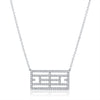 14kt White Gold Diamond Calling the Lines Tennis Necklace