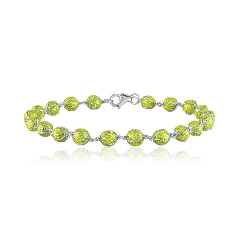 Enamel Tennis Balls Bracelet