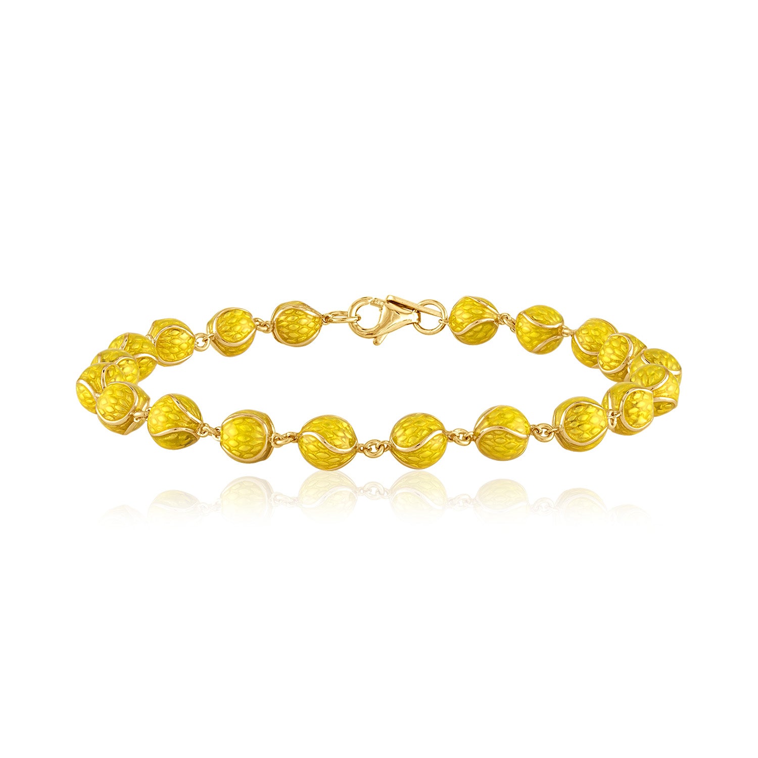 Enamel Tennis Balls Bracelet