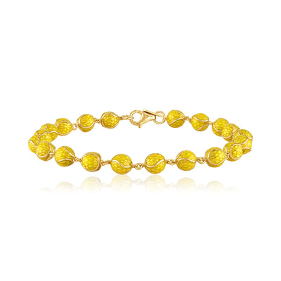 Enamel Tennis Balls Bracelet