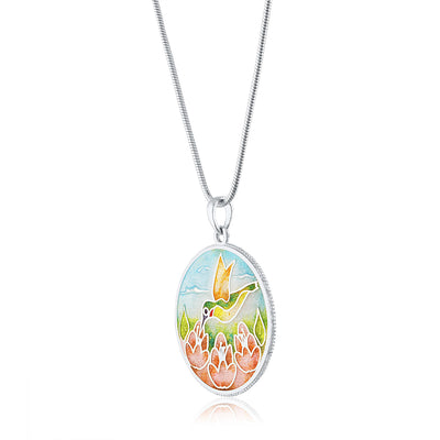 Enamel Limited Edition Hummingbird Pendant