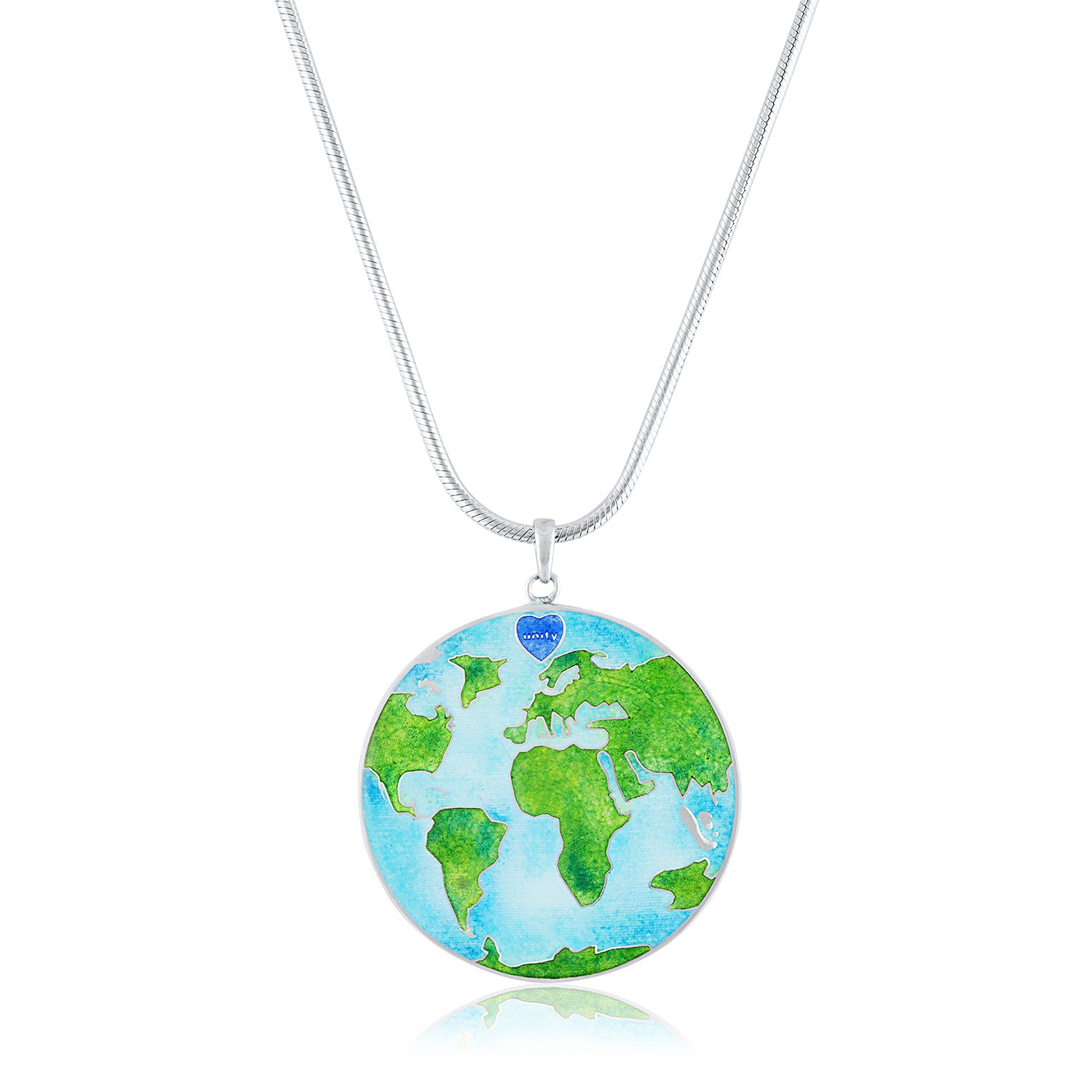 Enamel Limited Edition Commemorative Unity Globe Pendant