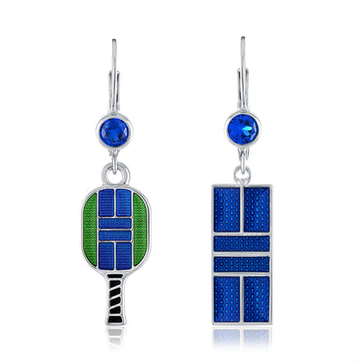 Enamel Pickle Court Earrings