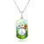 Enamel Dog tag Peace Sign Pendant