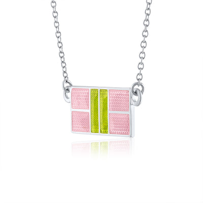 Enamel Pickle Court Necklace