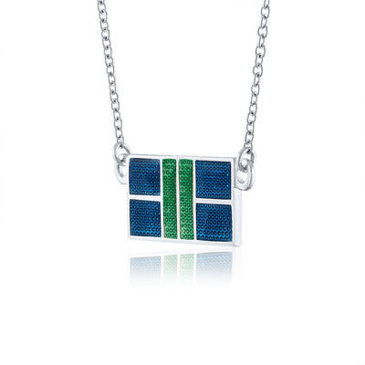 Enamel Pickle Court Necklace