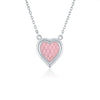 Enameled Heart Necklace or Pendant