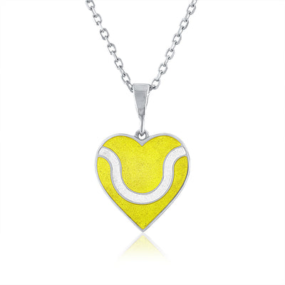 Enameled Heart Necklace or Pendant