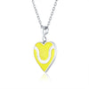 Enameled Heart Necklace or Pendant