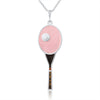 Enamel Tennis Racquet Pendant