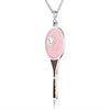 Enamel Tennis Racquet Pendant