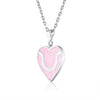 Enameled Heart Necklace or Pendant