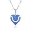 Enameled Heart Necklace or Pendant
