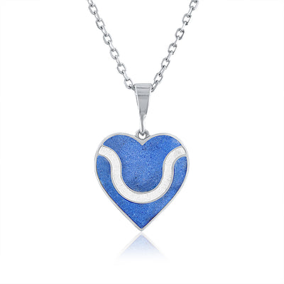 Enamel Tennis Ball Heart Pendant