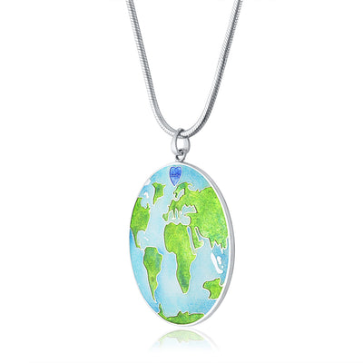 Enamel Limited Edition Commemorative Unity Globe Pendant