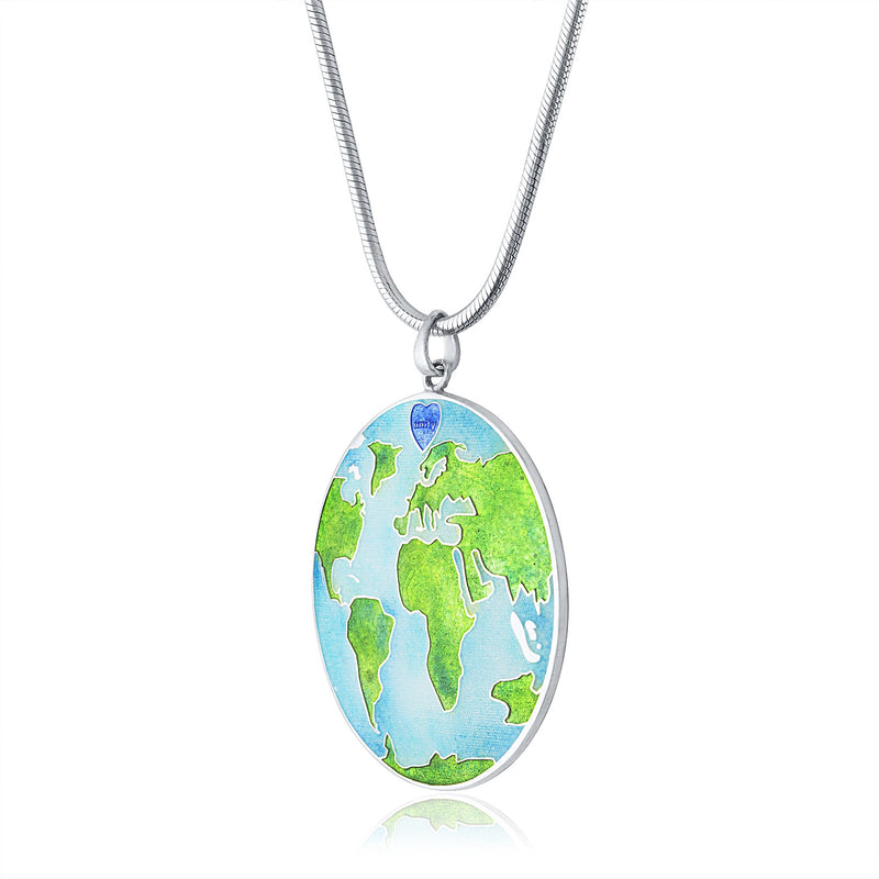 Enamel Limited Edition Commemorative Unity Globe Pendant