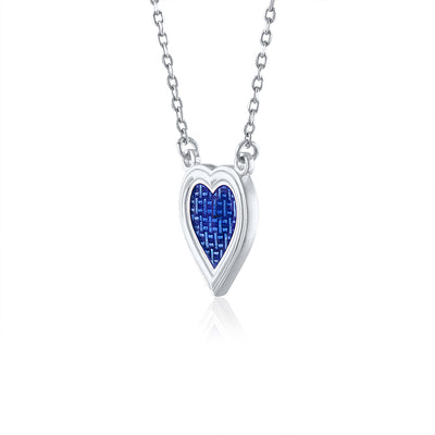 Enameled Heart Necklace or Pendant