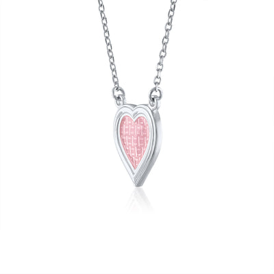 Enameled Heart Necklace or Pendant