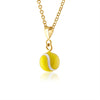 Enamel Tennis Ball Pendant Small and charm options
