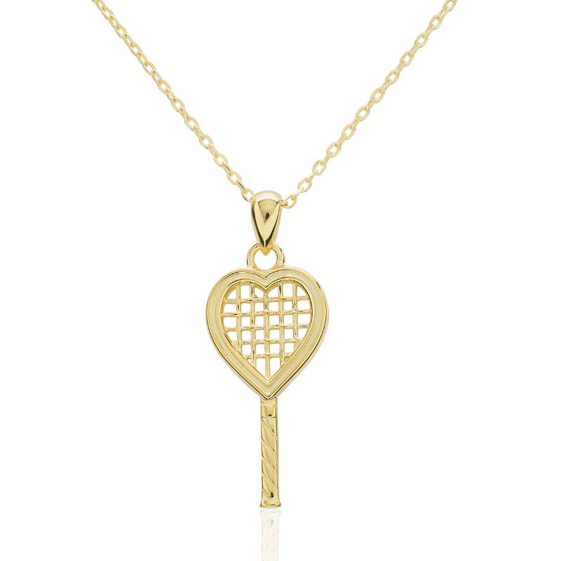 Heart Racquet Pendant - studio-margaret