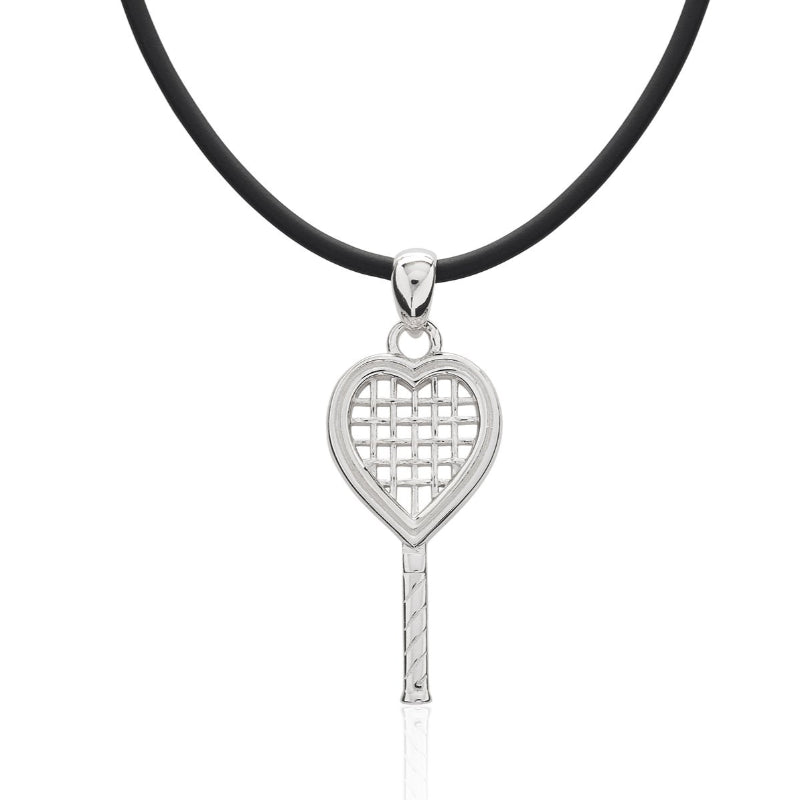 Heart Racquet Pendant - studio-margaret