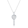 Heart Racquet Pendant Small and charm options