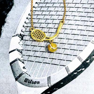 Curved Racquet Necklace