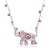 Pink Hippy Yippy Elephant Necklace