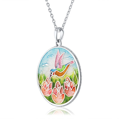 Enamel Limited Edition Hummingbird Pendant