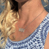 CZ Calling the Lines Tennis Pendant and Necklace