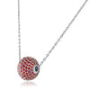 Large Pave Sapphire Bead Necklace