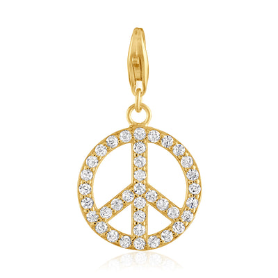 CZ Peace Sign Collection and Charm options